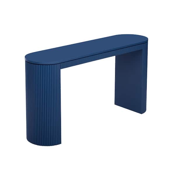 COWLOWN 59.2 in. W x 14.9 in. D x 31.8 in. H Bathroom Navy Blue Linen Cabinet