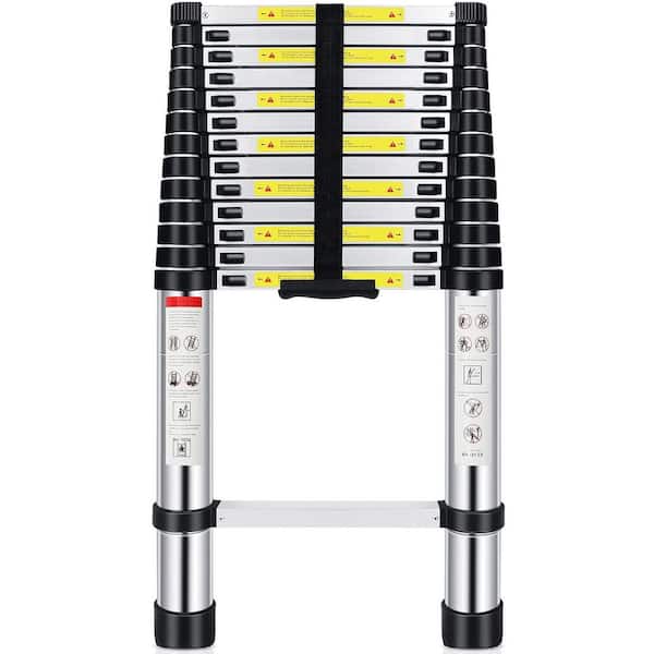 Telescoping Ladder Reach 16.5 ft. Aluminum Extension Collapsible 330 lbs. Max Capacity Multi-Purpose for RV 3.94 in. H