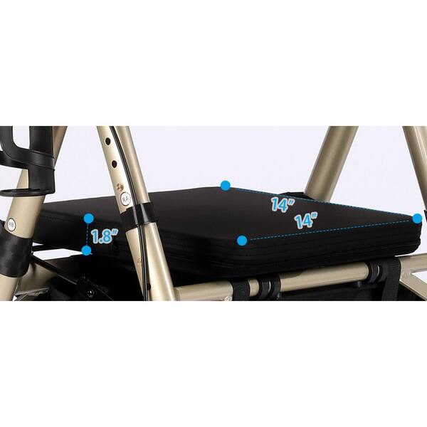 Wudkey 4-Wheel Lightweight 2 in 1-Purple Foldable Rollator Walker