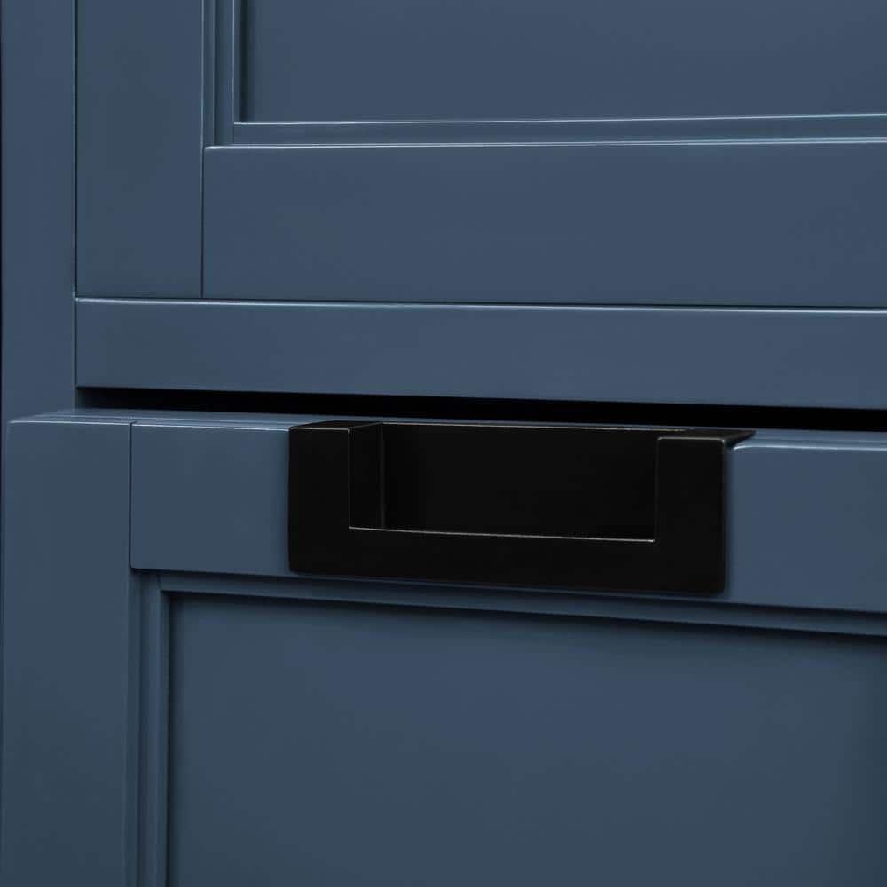 Pembroke Greyish Blue 30" Single Sink Freestanding Bathroom Vanity with Marble Countertop