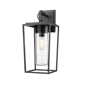 Sheridan Black Outdoor Hardwired Wall Sconce with No Bulbs Included