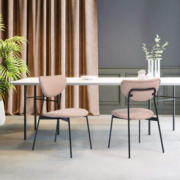 Pink fabric dining discount chairs