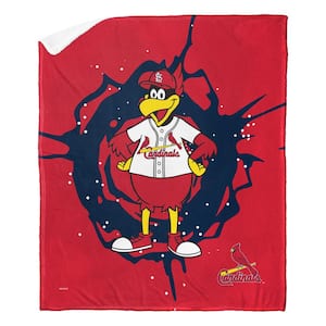 MLB Mascots St Louis Cardinals Silk Touch Sherpa Multicolor Throw Blanket