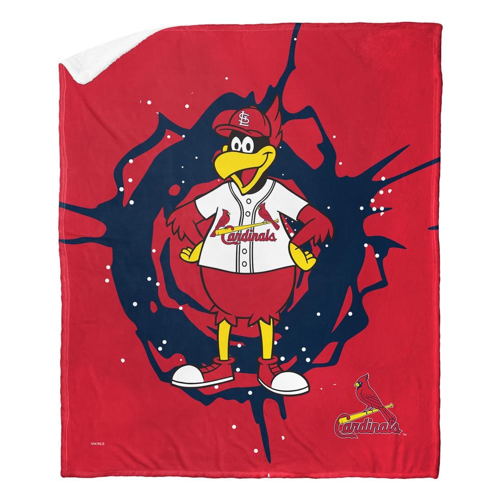 MLB Mascots St Louis Cardinals Silk Touch Sherpa Multicolor Throw Blanket