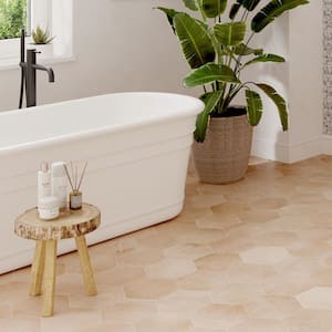 Aspdin Hex Cotto 8-5/8 in. x 9-7/8 in. Porcelain Floor and Wall Take Home Tile Sample