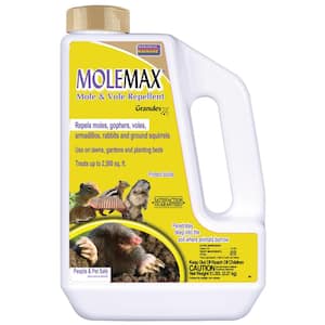 MoleMax Mole and Vole Repellent Granules, 5 lbs. Ready-to-Use, Lawn and Garden Mole Control, People and Pet Safe