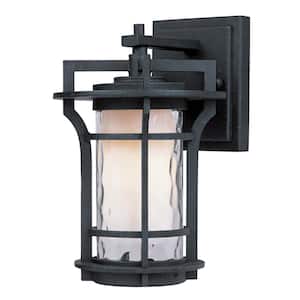 Oakville 6.25 in. W 1-Light Black Oxide Outdoor Wall Lantern Sconce