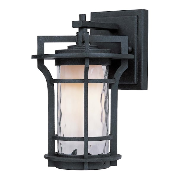Maxim Lighting Oakville 6.25 in. W 1-Light Black Oxide Outdoor Wall Lantern Sconce