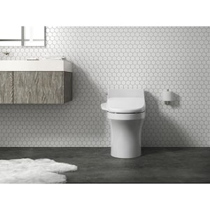 San Souci 12 in. Rough In 1-Piece 1.28 GPF Single Flush Elongated Toilet in White Seat Not Included