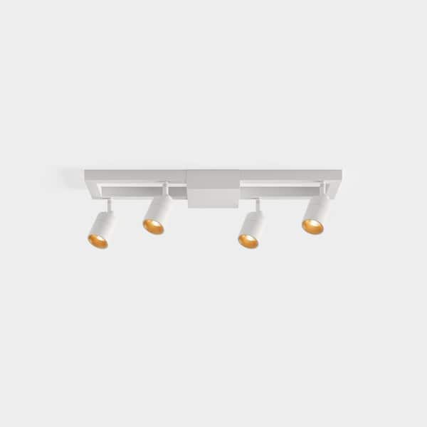 Vidalite Shura White 4-Light Square Ceiling Light with Rotatable