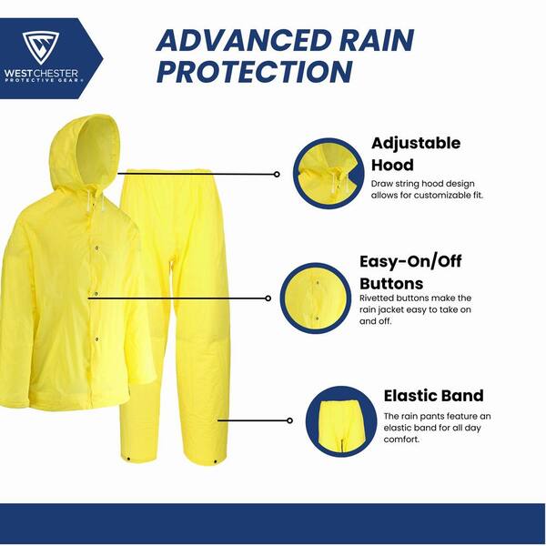 PRIVATE BRAND UNBRANDED 2-Piece L/X-Large Rain Suit 44110