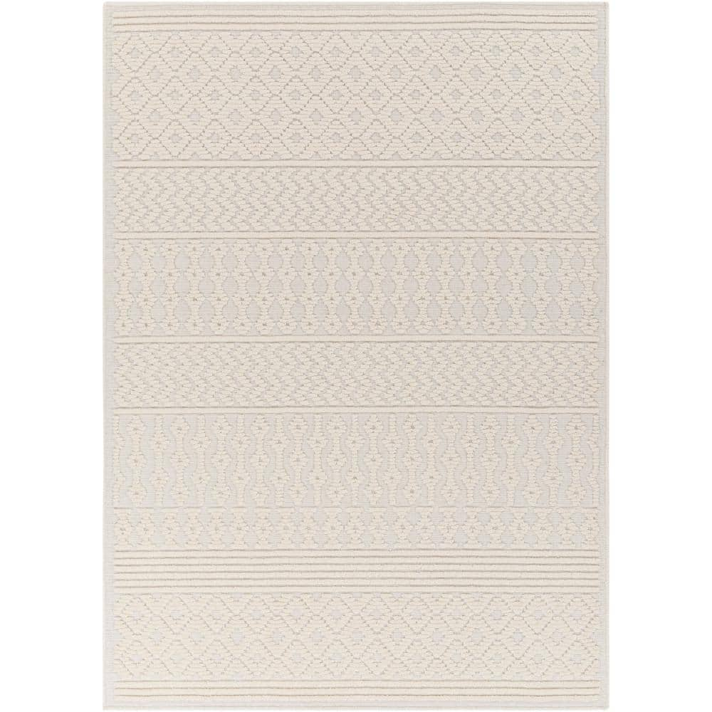 Linon Indoor Outdoor Washable Beck Polyester Accent 3'x5' Rug in Ivory and  Blue, 1 - Ralphs