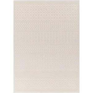 Lyna Cream 8 ft. x 10 ft. Indoor Machine-Washable Area Rug