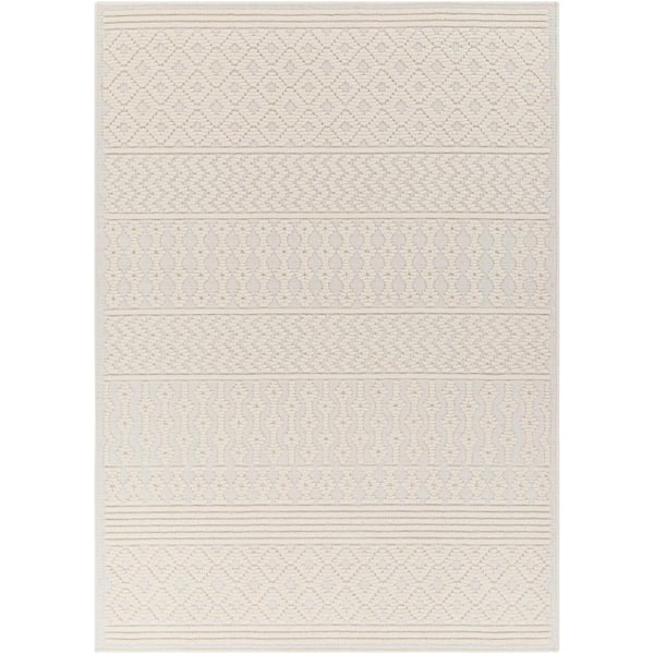Lyna Cream 8 ft. x 10 ft. Indoor Machine-Washable Area Rug