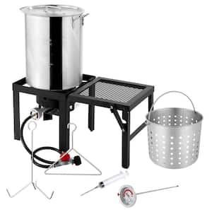 30QT Propane Turkey Fryer, Aluminum Stock Pot with Burner Stand - 30 QT