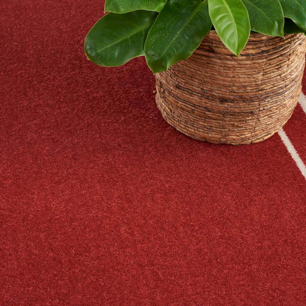 Brick and Ivory Reversible Synthetic Indoor/Outdoor Area Rug 5' x 7'