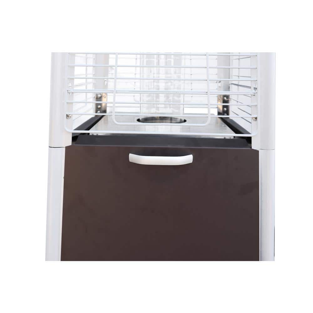 Mocha Stainless Steel 40,000 BTU Propane Standing Patio Heater