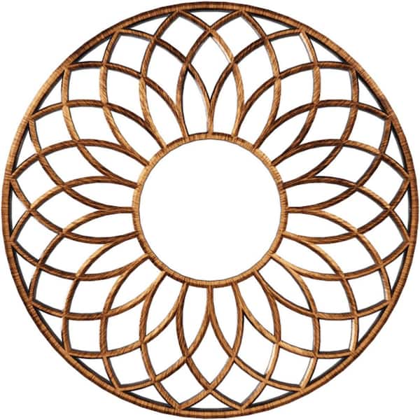 Ekena Millwork 28 in. O.D. x 9-5/8 in. I.D. x 3/4 in. P Cannes Architectural Grade PVC Pierced Ceiling Medallion