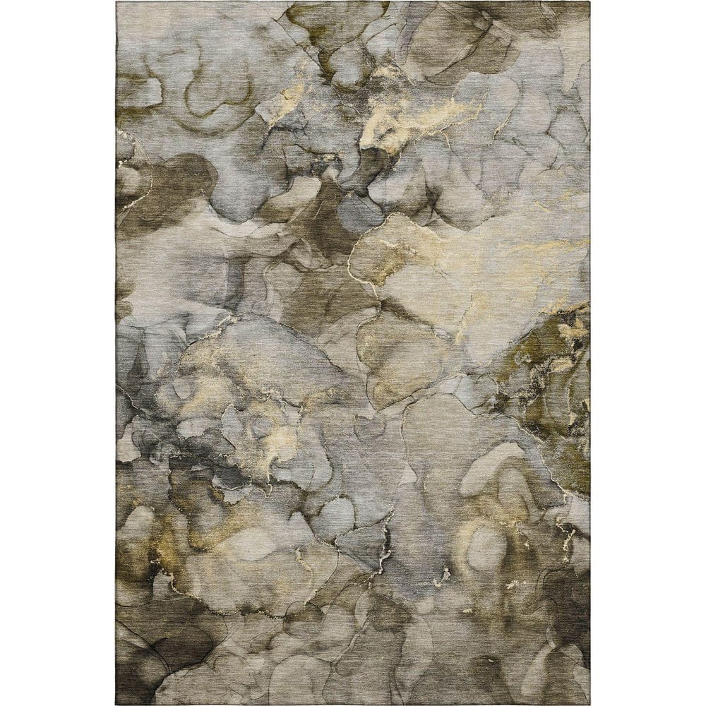 Mayfield Premium Machine Washable Abstract AMF2018 Pewter 9 ft. x 12 ft. Area Rug price history on PriceWatchPro