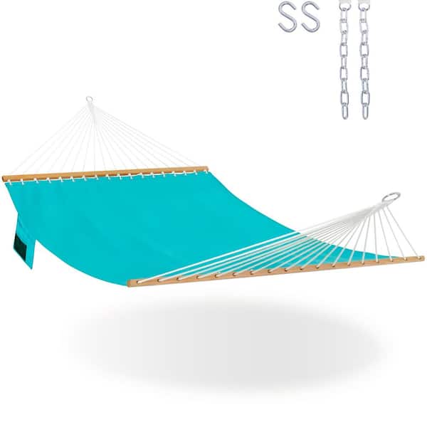 11 ft. Quick-Drying Olefin Fabric Double-Person Hammock, Turquoise