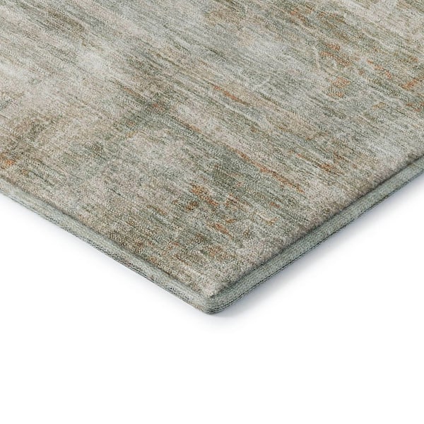 Mayfield Premium Machine Washable Abstract AMF2154 Putty 8 ft. x 10 ft. Area Rug