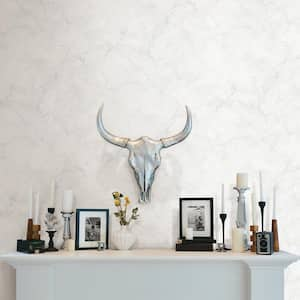 Innuendo White Marble White Wallpaper Sample