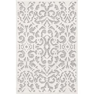 Lady Bird Gray 1 ft. 11 in. x 3 ft. 3 in. Indoor/Outdoor Area Rug