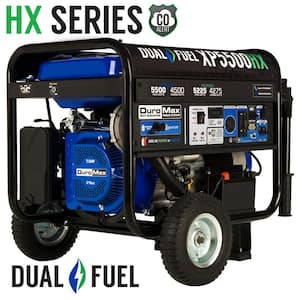 5500/4500-Watt Dual Fuel Electric Start Gasoline/Propane Portable Generator with CO Alert Shutdown Sensor