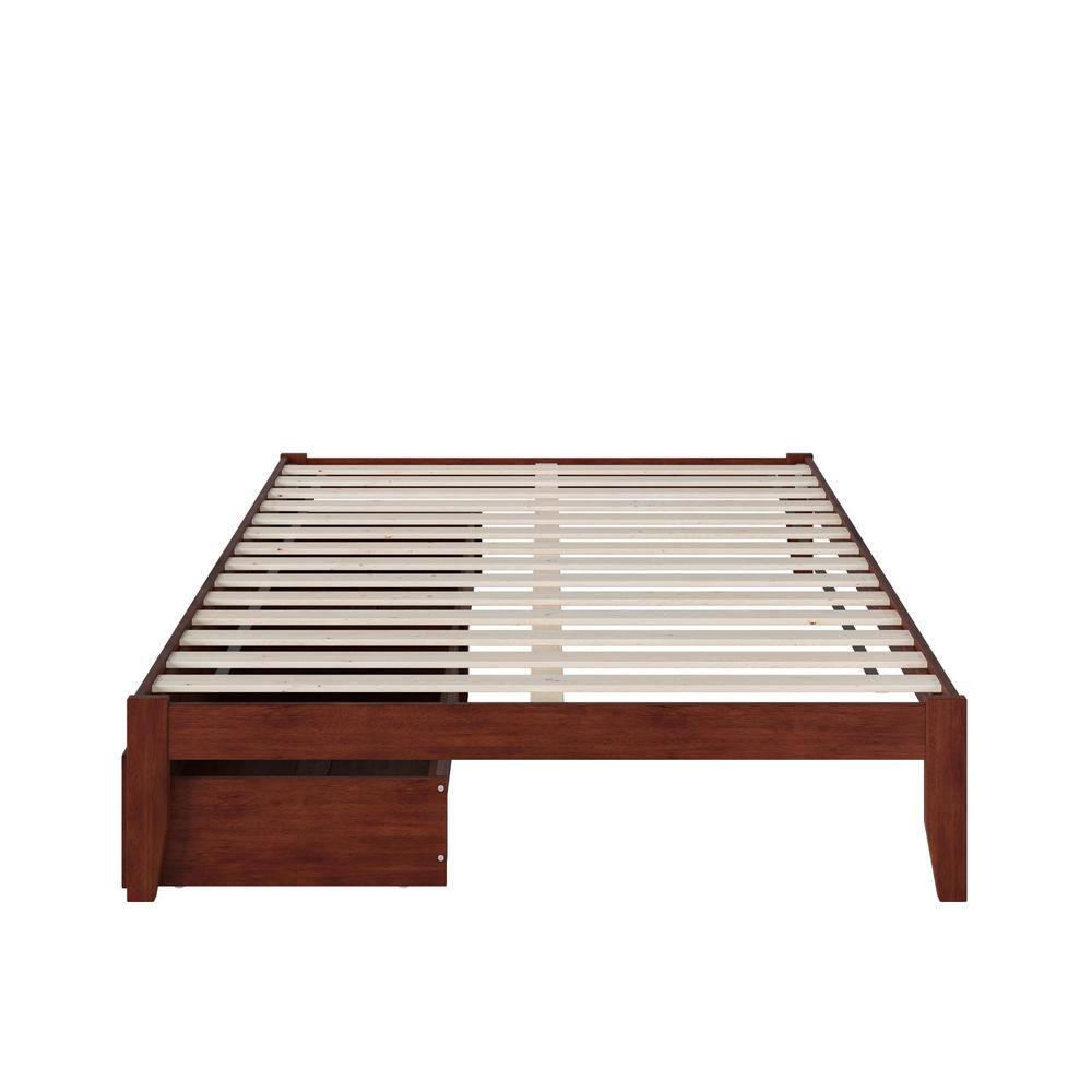 Colorado Captain's Queen Bed with Upholstered Headboard and Storage Drawers