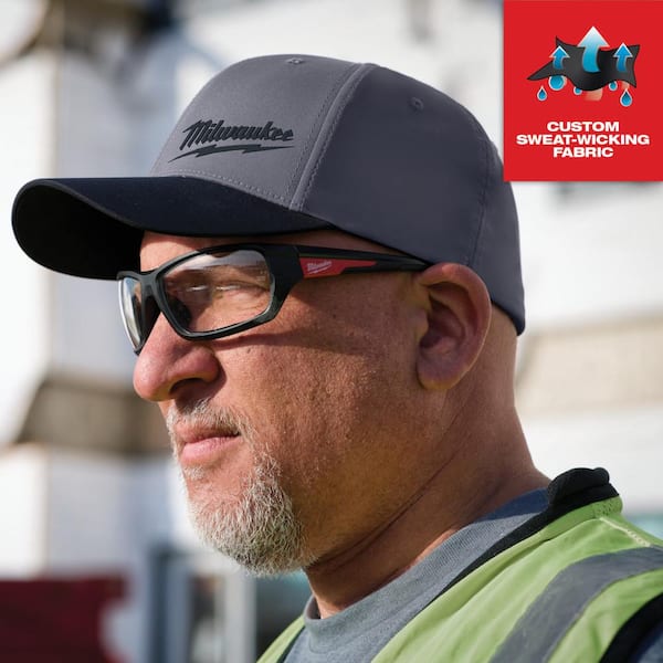 Milwaukee Large/Extra Large Dark Gray WORKSKIN Fitted Hat