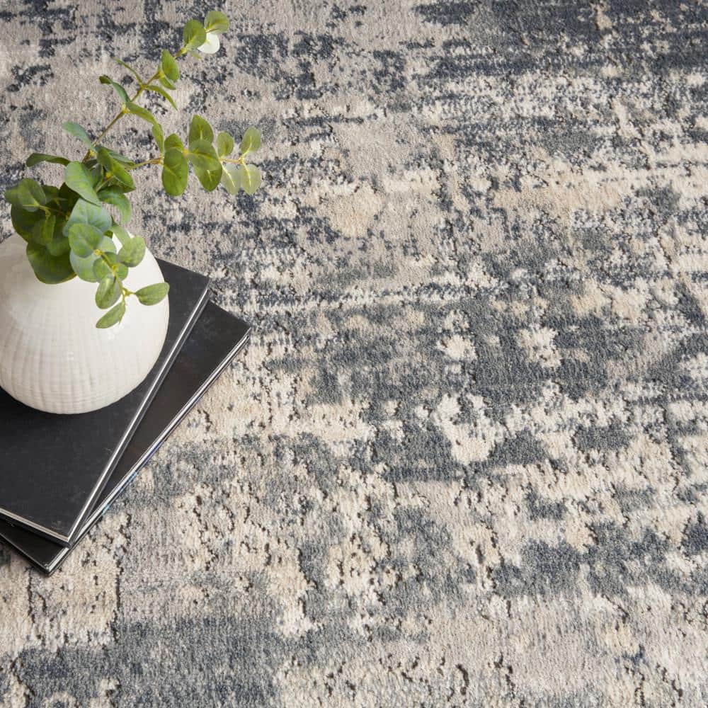 Mineral Hues Handmade Abstract 5' x 7' Beige/Grey Synthetic Rug