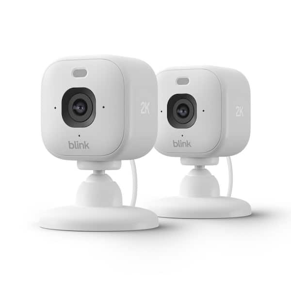 Mini 2K Plus (Newest Model)-Plug-In Home and Pet Security Camera W/ 2K Video Resolution,Motion Detection 2-Pack (White)