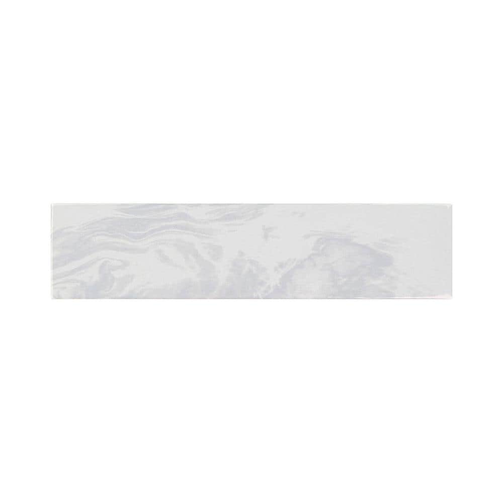 Ink Swirl Clouded 2 in. x 10 in. Pearlescent Marbled Ceramic Subway Wall Tile (4.64 Sq. Ft./Case) price history on PriceWatchPro