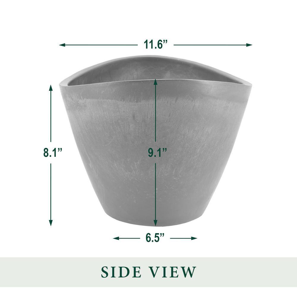 Medium Chocolate Recycled Plastic Oval Planter Pot