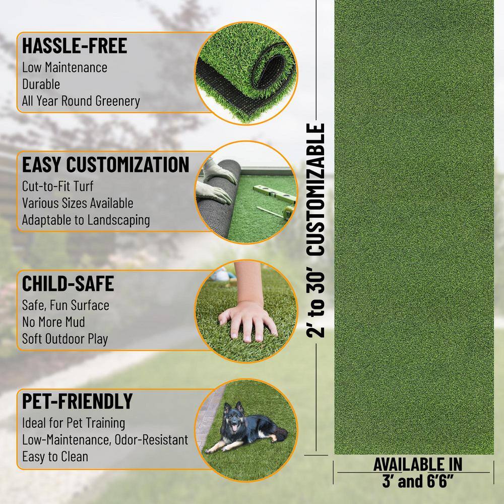 Green Artificial Turf Golf Hitting Mat with Latex Backing