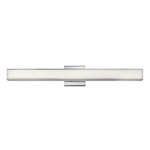 HINKLEY - Hinkley Alto 44-Watt Integrated LED 5-Light 30 in. Bath Vanity Light with Invisimount in Chrome