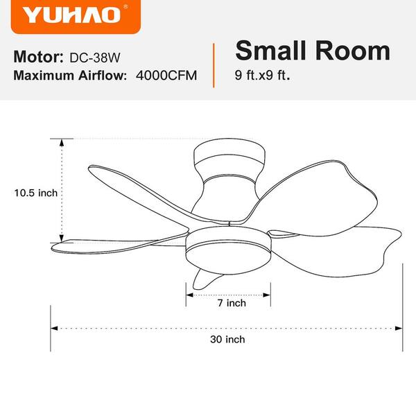 YUHAO 30 in. Indoor/Outdoor Integrated LED Light Flush Mount White 