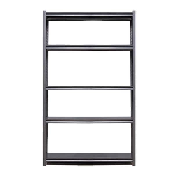 FUNKOL 47.2 in W x 18 in D x 78 in H 2500 lbs. Heavy Duty Thickened Metal Warehouse Racking Black with Rubber Hammer (1-Piece)