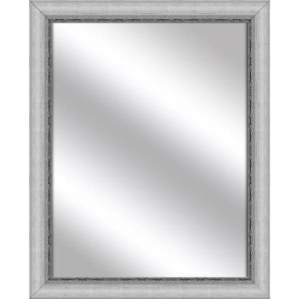 PTM Images Medium Rectangle Stainless Silver Art Deco Mirror (31.75 in. H x 25.75 in. W)