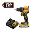 DEWALT Atomic 20V Lithium-Ion Cordless Compact 1/2 in. Drill/Driver Kit with 2.0Ah Battery and Charger DCD794D1