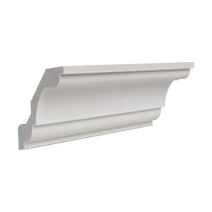 2-1/2 in. x 2-1/2 in. x 6 in. Long Plain Recycled Polystyrene Crown Moulding Sample