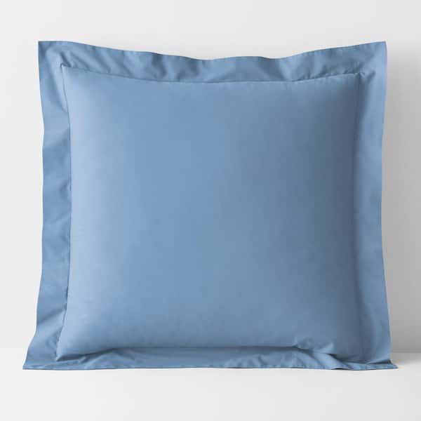 The Company Store Company Cotton Percale Porcelain Blue Euro Sham