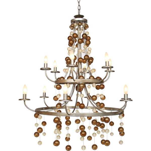 Filament Design Century 12-Light Silver Spade Chandelier