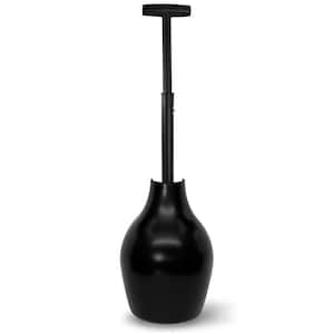Beehive Max Hideaway Toilet Plunger and Holder, Black