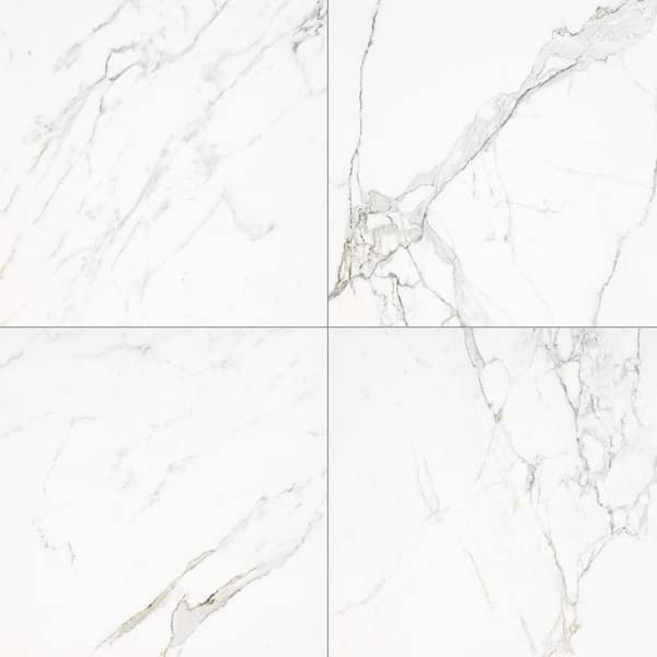 MSI Take Home Tile Sample - Michella Calacatta Isla 6 in. x 6 in. Matte Porcelain Floor and Wall Tile