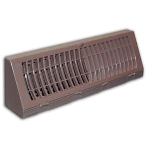 15 in. 3-Way Plastic Baseboard Diffuser Supply in Brown