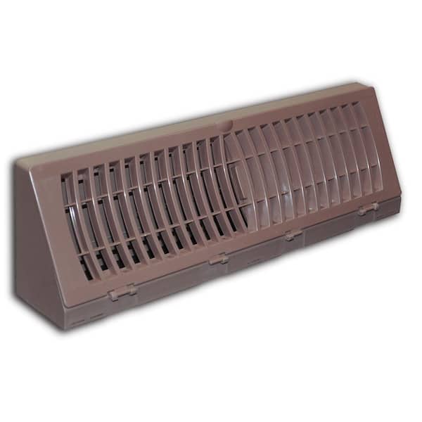 Everbilt 15 in. 3-Way Plastic Baseboard Diffuser Supply in Brown