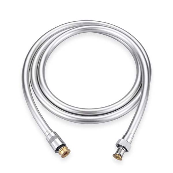 VEVETTA 140 in. Flexible Shower Hose for Handheld Showerheads with Anti-Kink PVC Construction in Polished Chrome