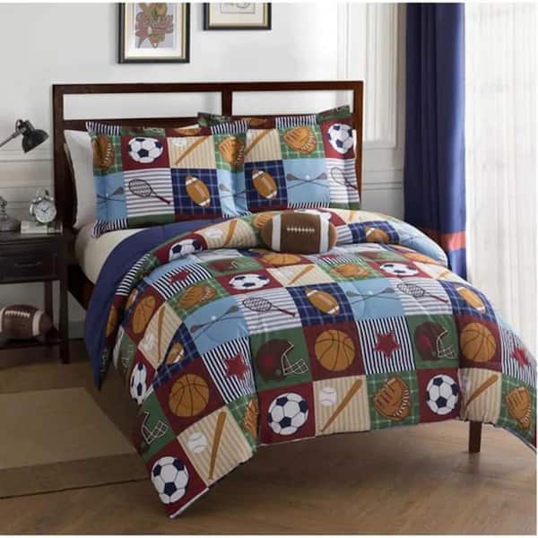 Team Sport Navy 3-Piece Twin Microfiber Comforter Set