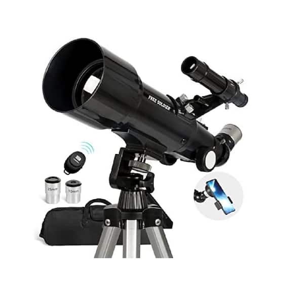 Misopily Telescope for Adult 70mm Aperture and 400mm Focal Length Professional Astronomy Telescope for Beginners in Black